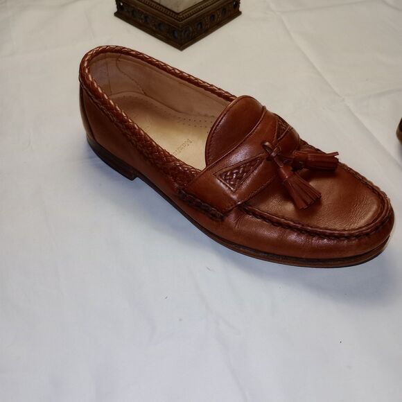 Allen Edmonds Maxfield Brown Tassel Loafers Woven Leather 8.5 D Made In USA 1713 - Picture 6 of 11